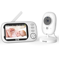 GHB Babyphone Baby Kamera Monitor LCD 3,5 palce Podpora 2 kamer 2,4 GHz Teplotní senzor Noční vidění 720p